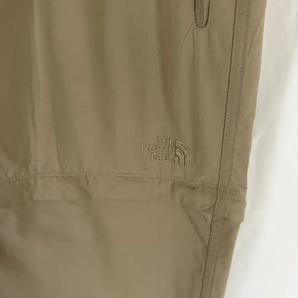 North Face Hiking Convertible Pants Men's 40x30 Khaki Zip Pocket Snap Zip